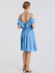 Short Cold-Shoulder Chiffon Bridesmaid Dress AB202133