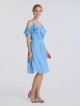 Short Cold-Shoulder Chiffon Bridesmaid Dress AB202133