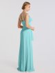 Fancy Long Crinkle Chiffon Ruffled Bridesmaid Dress AB202067