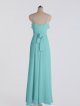 Fancy Long Crinkle Chiffon Ruffled Bridesmaid Dress AB202067