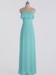 Fancy Long Crinkle Chiffon Ruffled Bridesmaid Dress AB202067