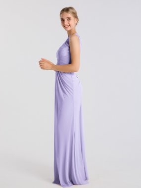 Sleeveless Long Mesh Dress With Corded Lace Bridesmaid AB202144
