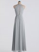 Maternity Friendly Long Halter Neck Soft Mesh Bridesmaids Dress AB202053