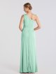 Fashion One-Shoulder Long Lace Insert Mesh Dress AB202068