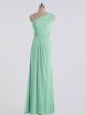 Fashion One-Shoulder Long Lace Insert Mesh Dress AB202068