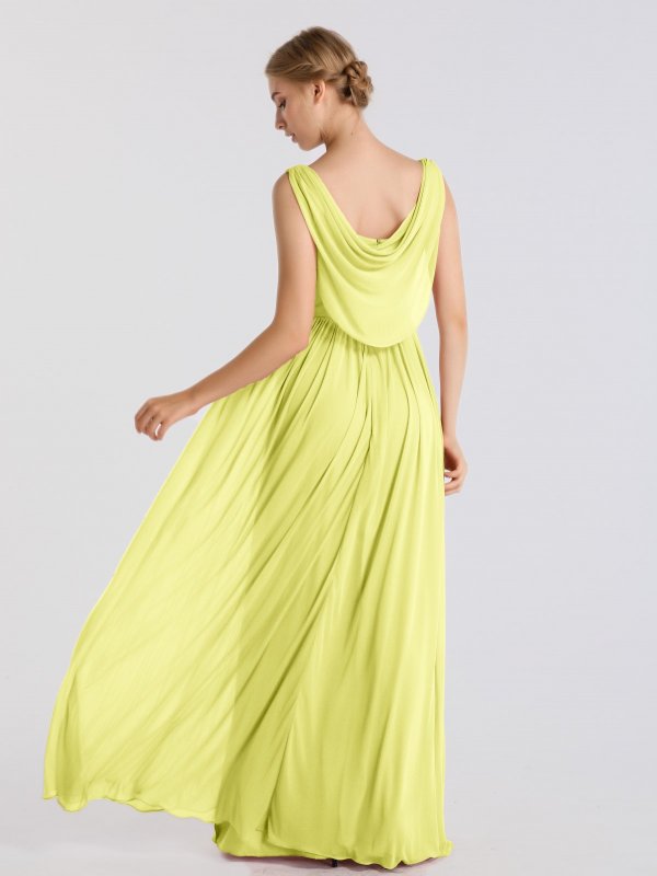Maternity Long Halter Neck Mesh Bridesmaid Dress with Slim Sash AB202116