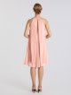 Short Maternity Halter Neck Stretch Mesh Bridesmaid Gowns AB202136