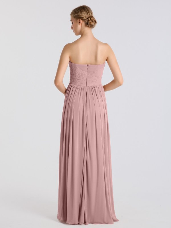 Flowy Strapless Sweetheart Neckline and A-Line Mesh Dress AB202071