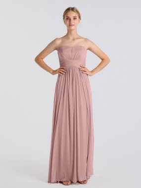 Flowy Strapless Sweetheart Neckline and A-Line Mesh Dress AB202071