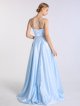 Double Spaghetti Straps Long Satin Prom Party Ball Gown AB202157