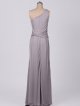One Shoulder Twisted Knot Cascade Bridesmaid Dress VA29460 AB202125