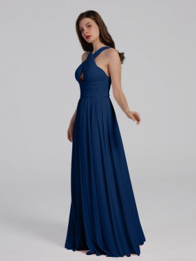 Chiffon Long Prom Dress with cross front keyhole AB202156