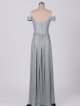 Off-the-Shoulder Lace and Mesh Bridesmaid Dress AB202124
