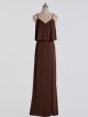 Spaghetti strap long velvet bridesmaids dresses AB202148