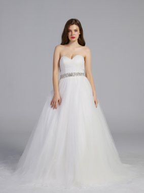Strapless Sweetheart Tulle Wedding Dress AB202038