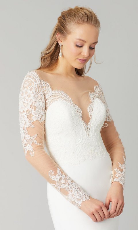 Long-Sleeve Faith Wedding Dress by KL-300102
