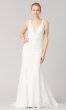 Gloria: Deep-V-Neck Long Wedding Dress KL-300108