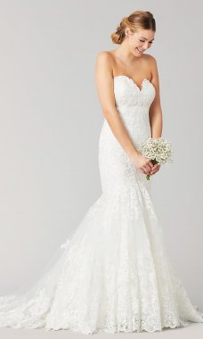 Jewel: Long Mermaid Lace Wedding Dress by KL-300117
