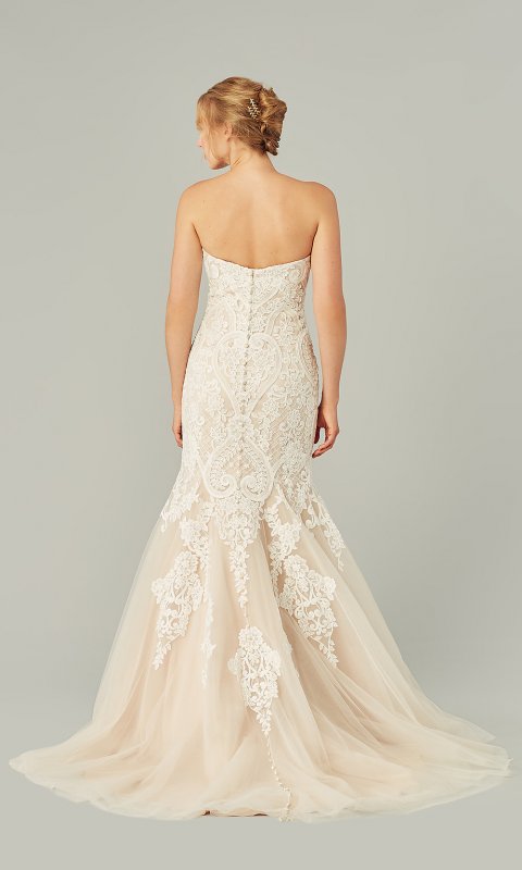 Bonnie: Lace Mermaid Wedding Dress by KL-300118