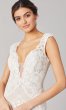 Paula: Long Cap-Sleeve Wedding Dress by KL-300123