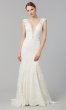Paula: Long Cap-Sleeve Wedding Dress by KL-300123