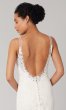 Tina: Open-Back Lace V-Neck Wedding Dress by KL-300124