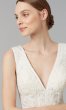Elizabeth: Lace-Bodice Long Wedding Dress by KL-300126