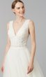 Elizabeth: Lace-Bodice Long Wedding Dress by KL-300126
