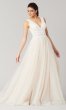 Elizabeth: Lace-Bodice Long Wedding Dress by KL-300126