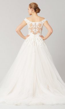 Catherine: Off-Shoulder Long Wedding Gown by KL-300130