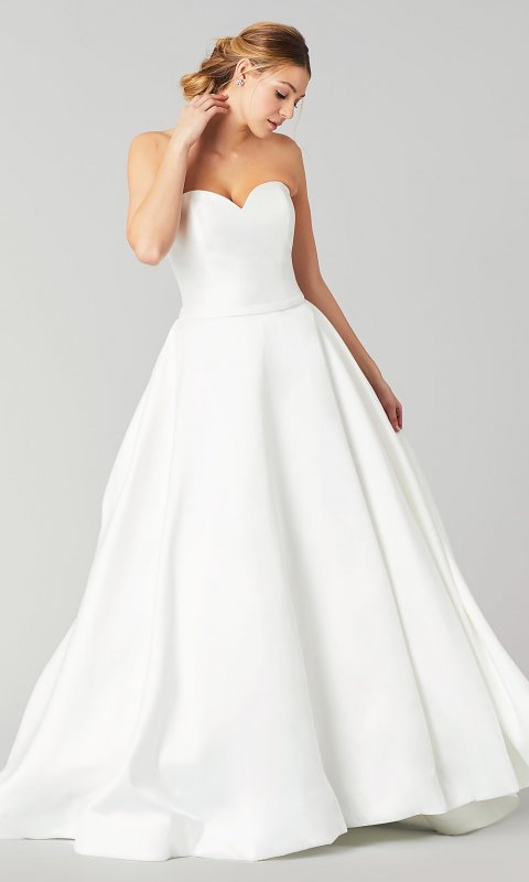Emily: Strapless Long Wedding Dress by KL-300132