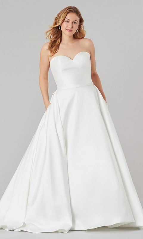 Emily: Strapless Long Wedding Dress by KL-300132