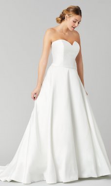 Emily: Strapless Long Wedding Dress by KL-300132