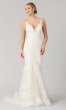 Donna: V-Neck Lace Long Wedding Dress by KL-300136