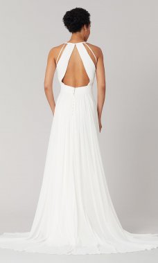 Madison: Chiffon Long Wedding Dress by KL-300142