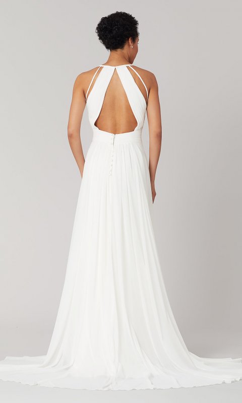 Madison: Chiffon Long Wedding Dress by KL-300142
