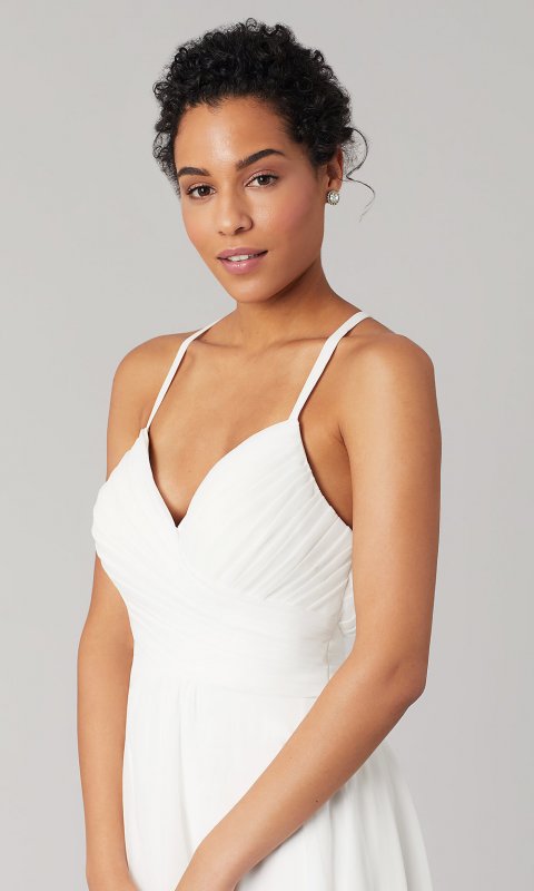 Madison: Chiffon Long Wedding Dress by KL-300142