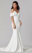 Angela: Cold-Shoulder Long Wedding Dress by KL-300143