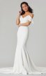 Angela: Cold-Shoulder Long Wedding Dress by KL-300143