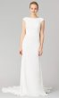 Rosa: Crepe Cap-Sleeve Wedding Dress by KL-300146