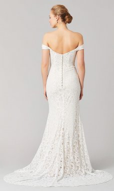 Toni: Off-Shoulder Long Wedding Dress by KL-300147
