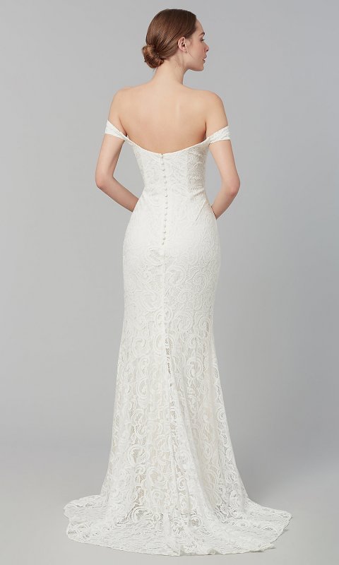 Toni: Off-Shoulder Long Wedding Dress by KL-300147
