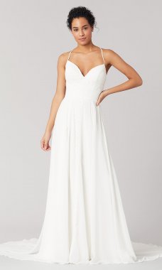 Sabine: Chiffon Long Wedding Gown by KL-300149