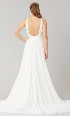 Tanana: Open-Back Chiffon Wedding Dress by KL-300151