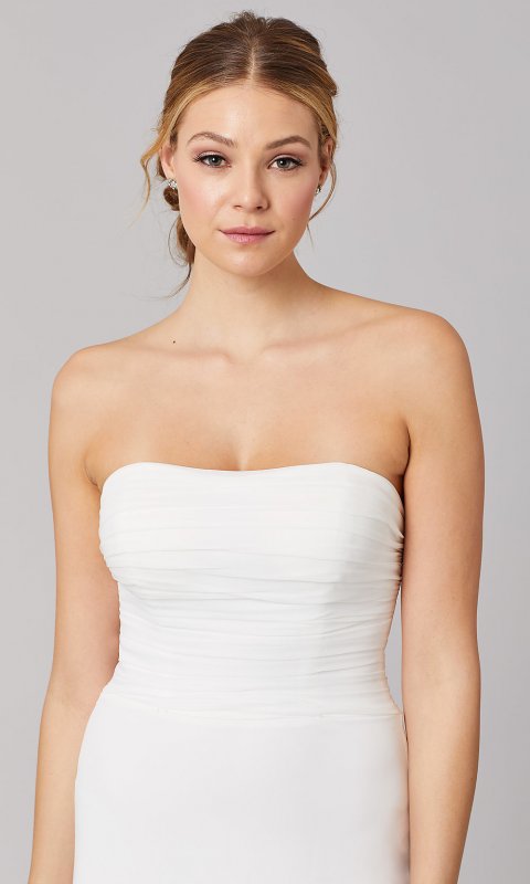 Amelia: Chiffon Long Wedding Dress by KL-300157