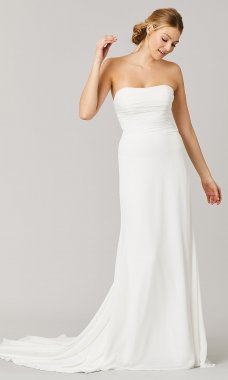 Amelia: Chiffon Long Wedding Dress by KL-300157
