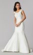Joan: Cap-Sleeve Long Wedding Dress by KL-300158