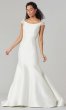 Joan: Cap-Sleeve Long Wedding Dress by KL-300158