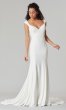 Vera: Cap-Sleeve Long Formal Wedding Dress KL-300159