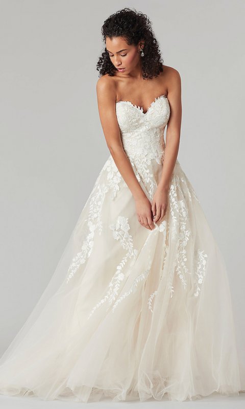 Victoria: Long Sweetheart Wedding Dress by KL-300160CIV